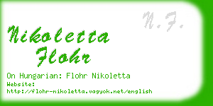 nikoletta flohr business card